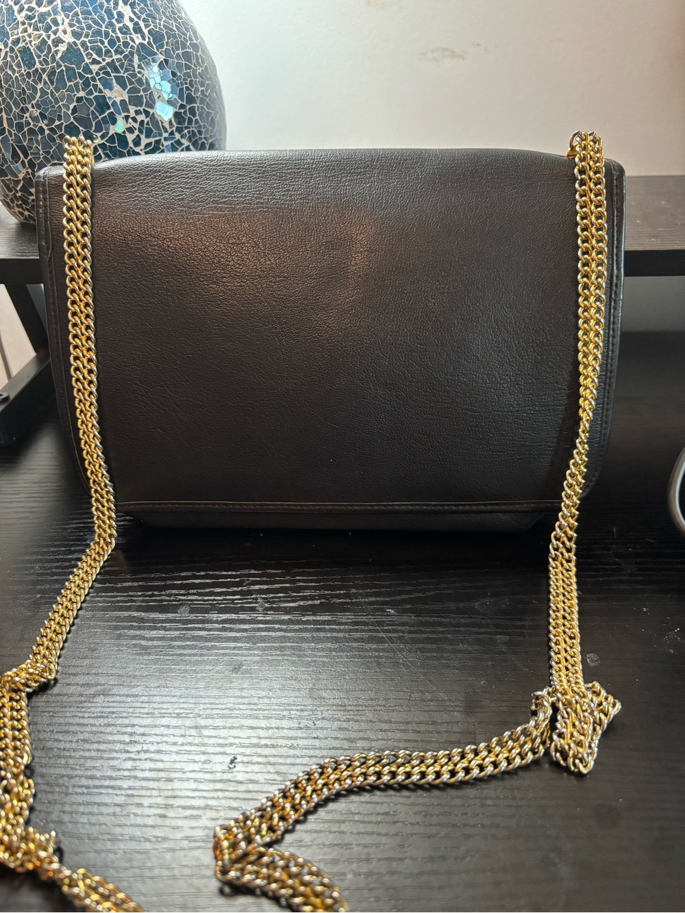 Archival Christian Dior Black Leather Flap Bag - Original Gold Chain & Hardware - Picture 5 of 11
